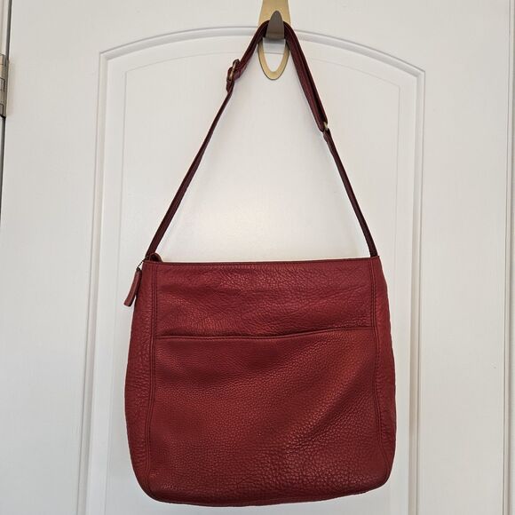COACH Vintage RED Pebbled Leather Sonoma Shoulder Crossbody  Bag G6M-4920 Large - Picture 1 of 15